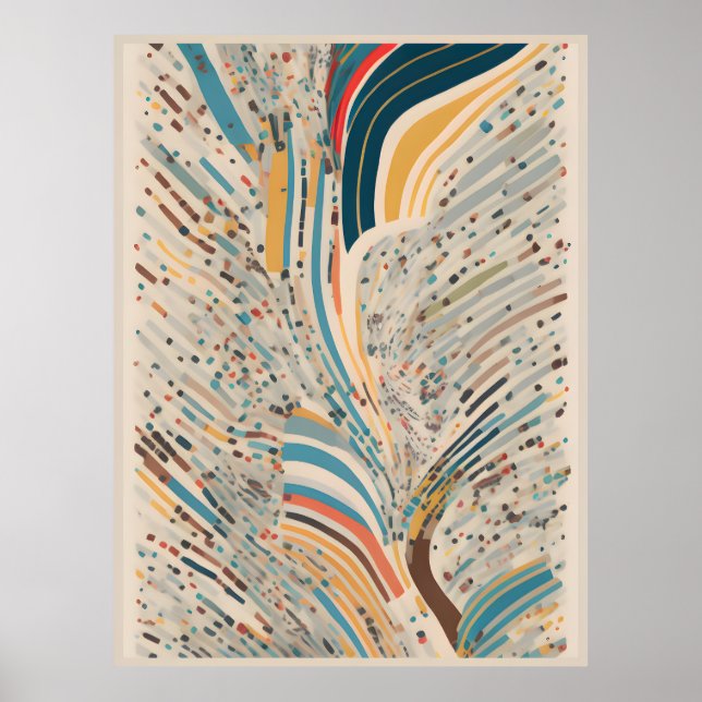 Structured Chaos: Harmony in Abstract Form Poster (Front)