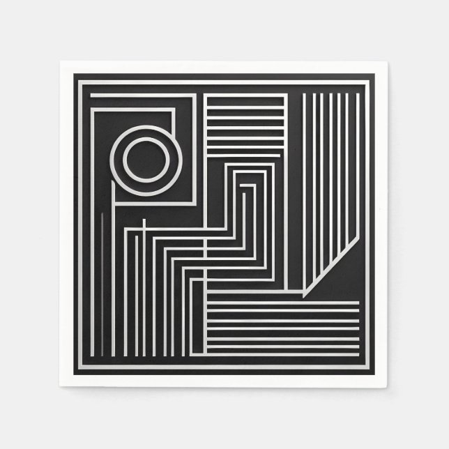 Structured Orbit Lines Napkin (Front)