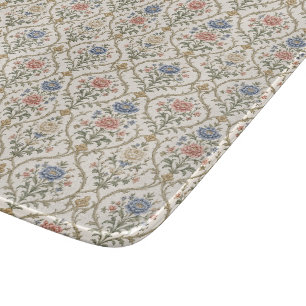 Structured Sophisticated Floral Trellis Cutting Board
