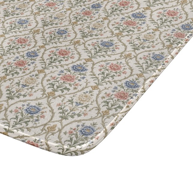 Structured Sophisticated Floral Trellis Cutting Board (Corner)