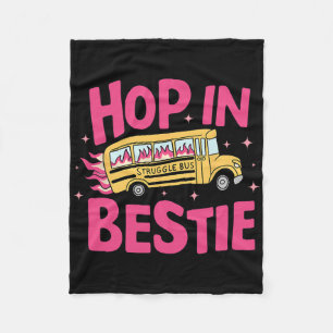 Struggle Bus Hop In Bestie, Funny Anxiety, Mental Fleece Blanket