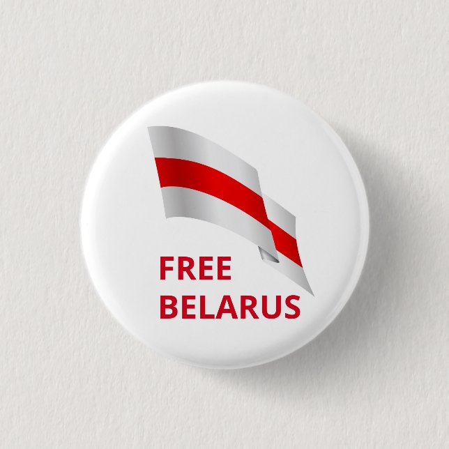 Struggle for freedom in Belarus. 3 Cm Round Badge (Front)