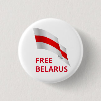 Struggle for freedom in Belarus. 3 Cm Round Badge
