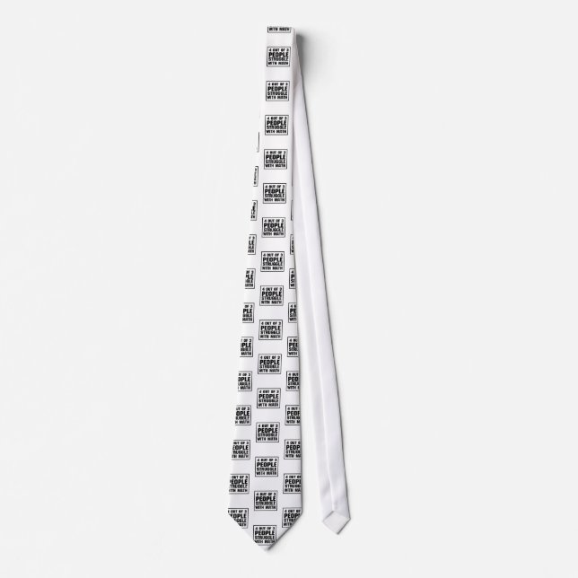 Struggle With Math Funny Tie (Front)