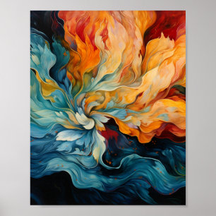 Struggles of the Inner Man Abstract Art Poster