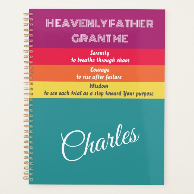 Struggles Serenity Courage Wisdom Planner (Front)