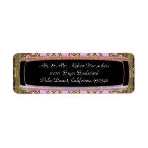 Strummer Elegant Cool Return Address Label