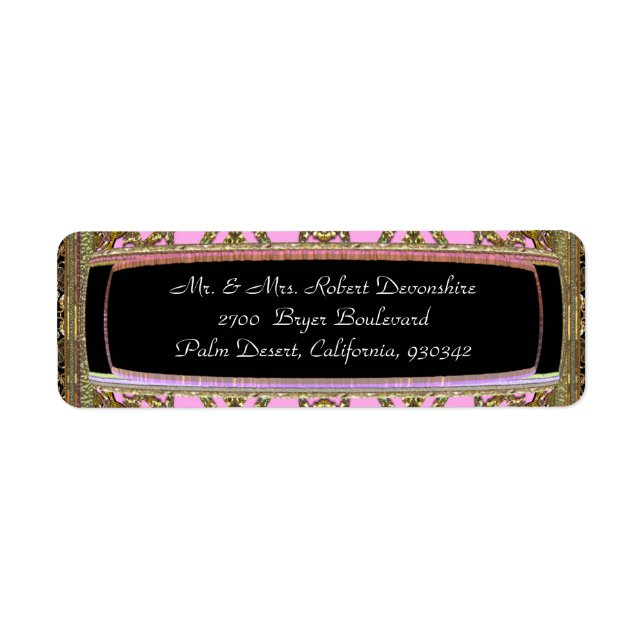 Strummer Elegant Cool Return Address Label (Front)