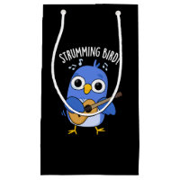 Strumming Bird Funny Animal Pun Dark BG