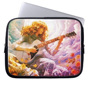 Strumming My Guitar in the Storm 10" Laptop Sleeve
