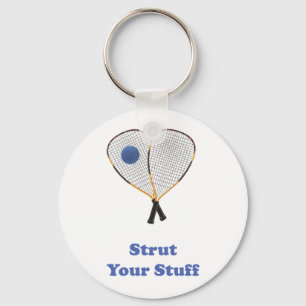 Strut Stuff Racquetball Key Ring