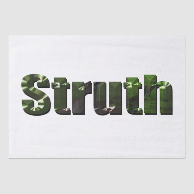 Struth ! Aussie Slang Word, Tissue Paper (Front)
