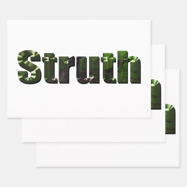 Struth ! Aussie Slang Word, Wrapping Paper Sheet (Set)