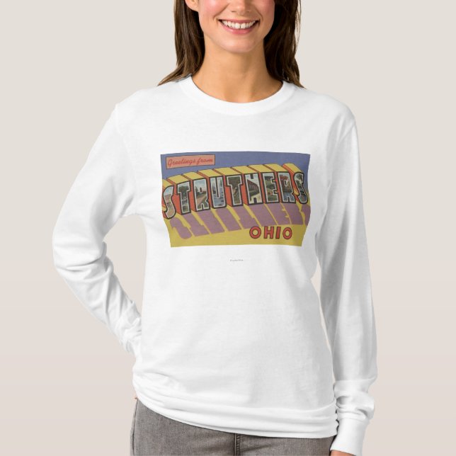 Struthers, Ohio - Large Letter Scenes T-Shirt (Front)