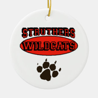 Struthers Wildcats Ceramic Ornament