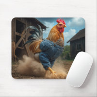 Strutting Rooster In a Dusty Farmyard