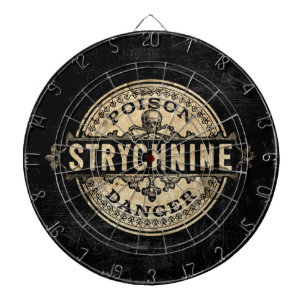Strychnine Vintage Style Poison Label Dartboard