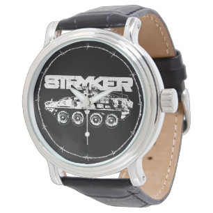 Stryker Black Vintage Leather Watch