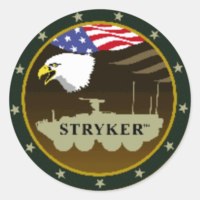 stryker_logo classic round sticker (Front)