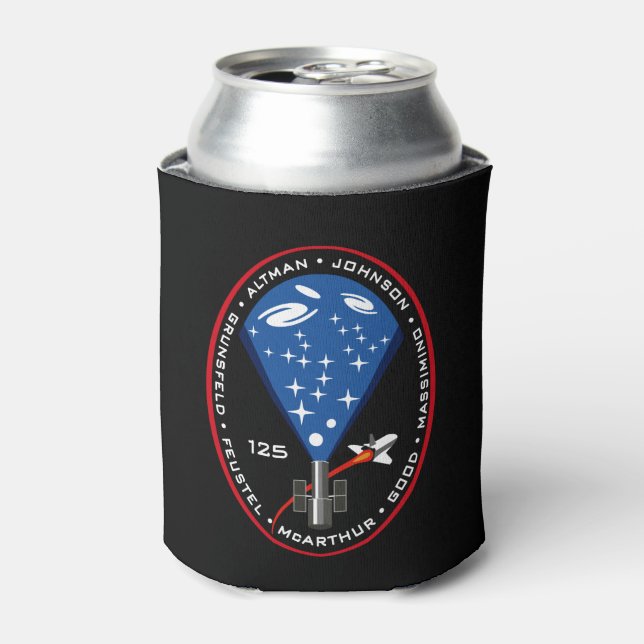 STS 125 Hubble Space Telescope Mission Patch Can Cooler (Can Front)