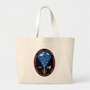 STS 125 Mission Patch Large Tote Bag