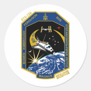 STS 126 Endeavour Classic Round Sticker