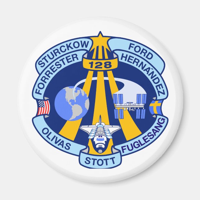 STS-128 Mission Patch Magnet (Front)