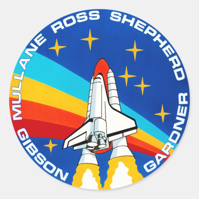 STS-27 Mission Insignia Nasa Logo Classic Round Sticker (Front)