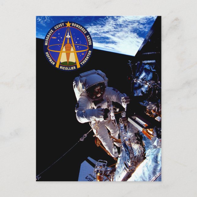 STS-61 (Musgrave EVA) Postcard (Front)