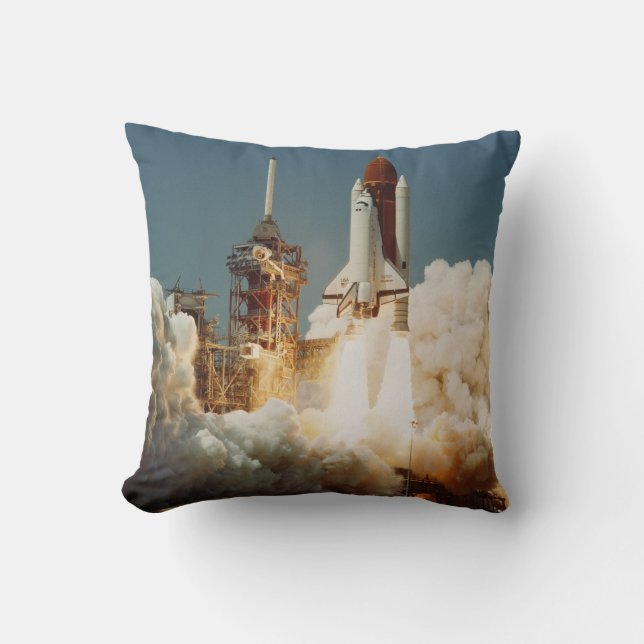 STS-6 Shuttle launch Accent Pillow (Front)