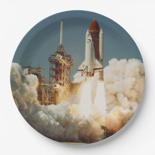 STS-6 Shuttle launch Paper Plate