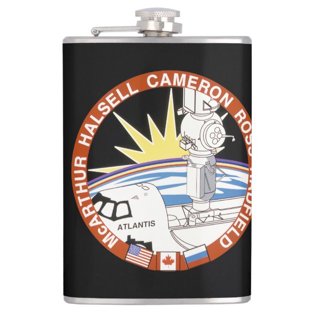 Sts-74 (Mission Patch)   Hip Flask (Front)