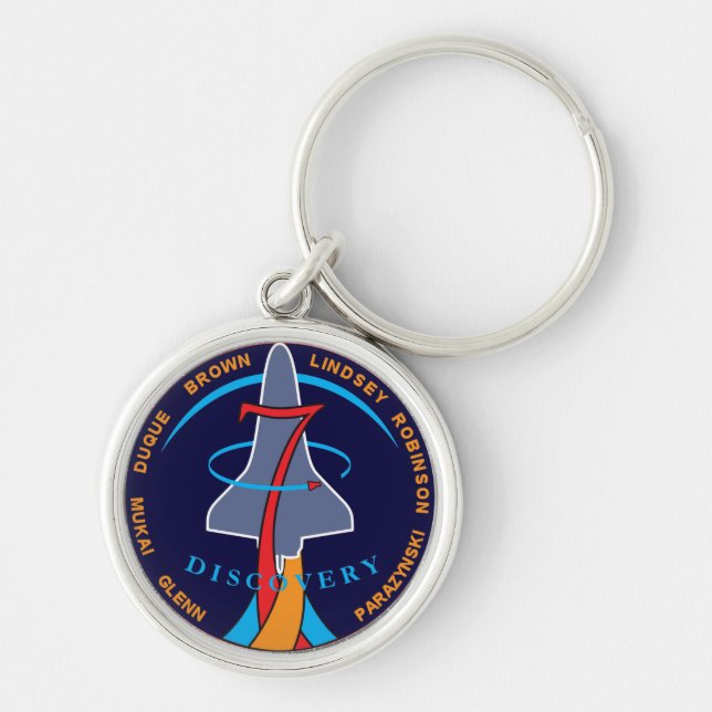 STS-95 Space Shuttle Discovery Mission Patch Logo Key Ring (Front)