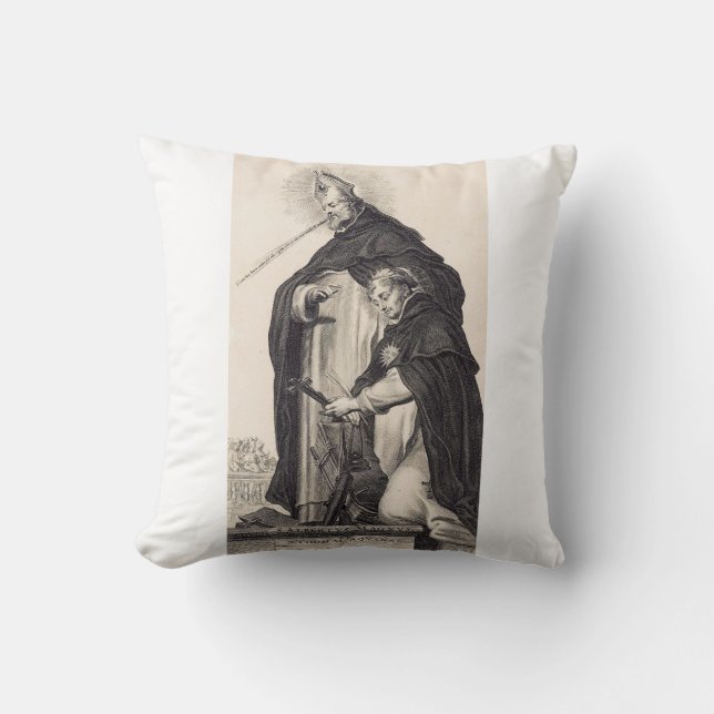 Sts. Albert the Great and Thomas Aquinas Fine Art Cushion (Front)
