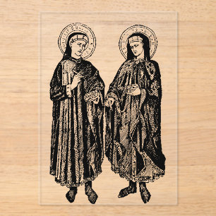 Sts. Cosmas and Damian Patron Saints of Healthcare Acrylic Invitations