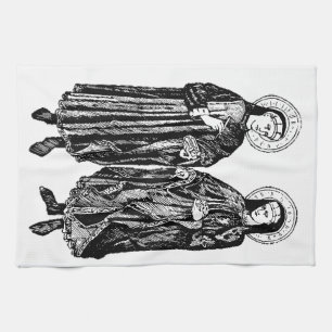 Sts. Cosmas and Damian Patron Saints of Healthcare Tea Towel