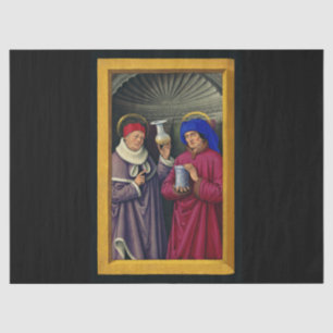 Sts. Cosmas and Damian Patron Saints of Healthcare Tissue Paper