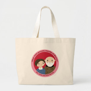 Sts. Louis and Zelie Martin Large Tote Bag