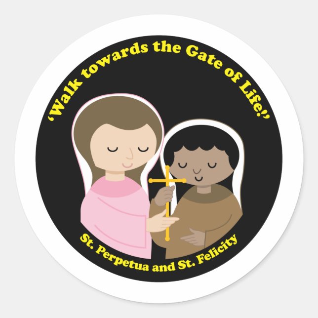 Sts. Perpetua and Felicity Classic Round Sticker (Front)