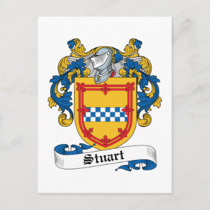 Stuart Family Crest Postcard