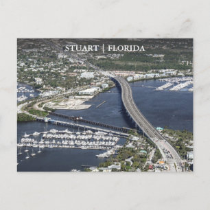 Stuart Florida Arial View Postcard