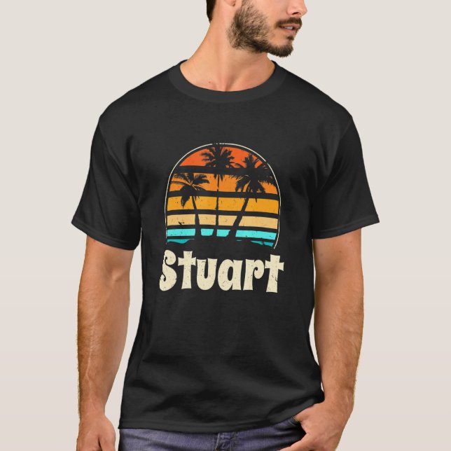 Stuart Florida Beach Fl Beach Bum Us Cities Summer T-Shirt (Front)