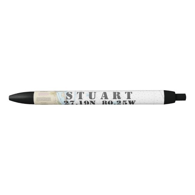 Stuart Florida Home Port Nautical Navigation Chart Blue Ink Pen (Front)