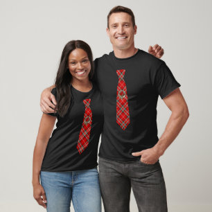 Stuart of Bute Scottish Badge & Tartan Necktie T-Shirt