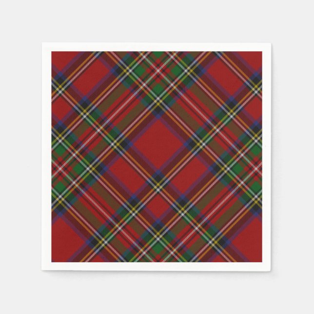 Stuart Plaid Tartan Christmas 2 Napkin (Front)