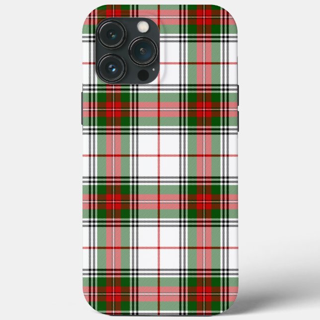 Stuart / Stewart Red Green White Plaid Case-Mate iPhone Case (Back)