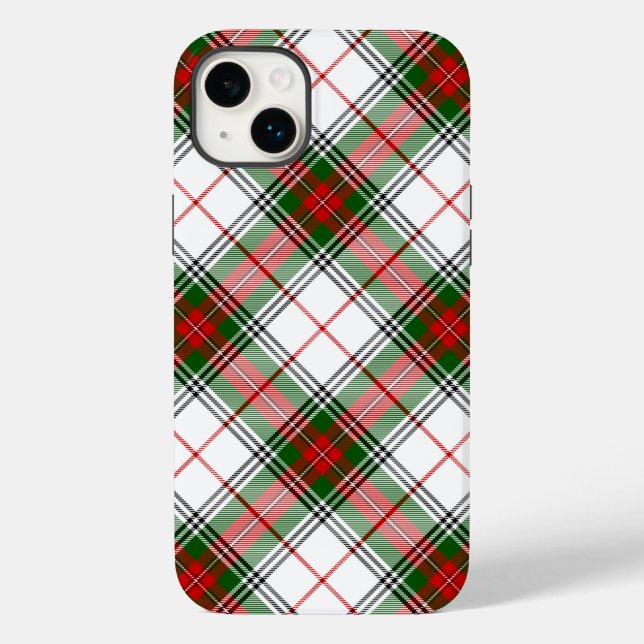 Stuart / Stewart Red Green White Plaid Case-Mate iPhone Case (Back)