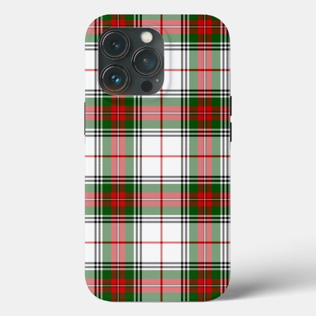 Stuart / Stewart Red Green White Plaid Case-Mate iPhone Case (Back)