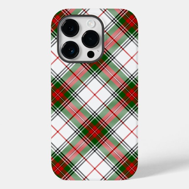 Stuart / Stewart Red Green White Plaid Case-Mate iPhone Case (Back)