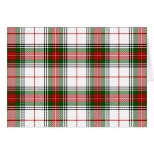 Stuart / Stewart tartan white red green plaid